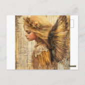 Carte Postale Ange doré (Dos)