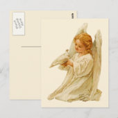Carte Postale Ange et colombe (Devant / Derrière)