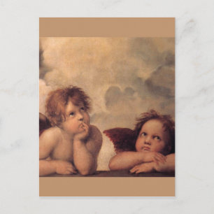 Carte Postale ange foi Raphaël vintage vieille peinture bénédict
