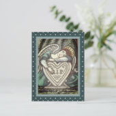 CARTE POSTALE ANGE GARDIEN AFFECTUEUX, ART FUNÉRAIRE DE CEMETÈRE (Debout devant)