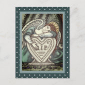 CARTE POSTALE ANGE GARDIEN AFFECTUEUX, ART FUNÉRAIRE DE CEMETÈRE (Devant)