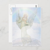 Carte Postale Ange gardien dans les nuages (Devant / Derrière)