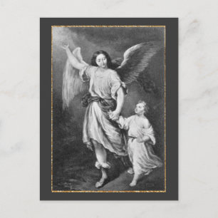 Carte Postale Ange Gardien Et Enfant