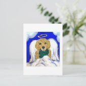 Carte Postale Ange Golden Retriever (Debout devant)