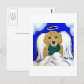 Carte Postale Ange Golden Retriever (Devant / Derrière)