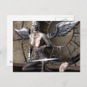 Carte Postale ange gothique (Devant / Derrière)