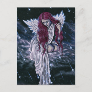 Carte postale Ange gothique céleste tirant sur les