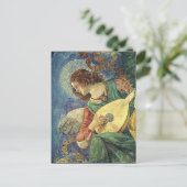 Carte Postale ANGE JOUEUR DE LUTH, Parchemin (Debout devant)