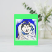 Carte Postale Ange Malamute d'Alaska (Debout devant)