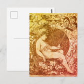 Carte Postale Ange méditatif (Devant / Derrière)