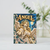 Carte Postale Ange, monstre de découpe de papier (Debout devant)