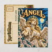 Carte Postale Ange, monstre de découpe de papier (Devant / Derrière)