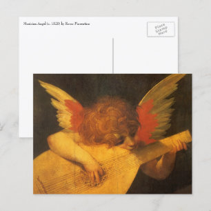 Carte Postale Ange musicien jouant du luth par Rosso Fiorentino