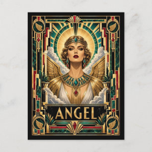Carte Postale Ange, mythe Art déco