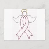 Carte Postale Ange rose de ruban (Devant)