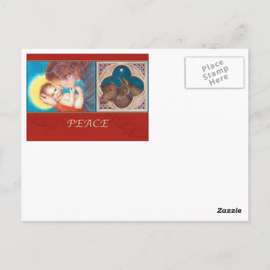 Carte Postale ange scintillant nuit d'hiver (Dos)