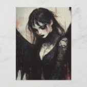 Carte Postale ange sombre (Devant)