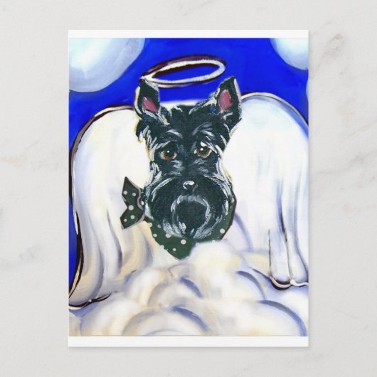 Carte Postale ange terrier écossais (Devant)