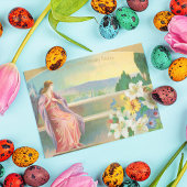 Carte Postale Ange vintage de Pâques