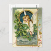 Carte postale - Angel À feuillage persistant (Devant / Derrière)
