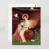 Carte Postale Angel assis - chat himalayen 7 (Devant / Derrière)