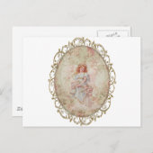Carte Postale Angel aux fleurs (Devant / Derrière)