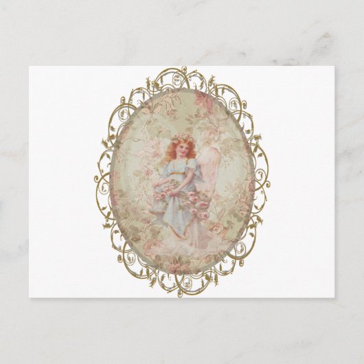 Carte Postale Angel aux fleurs (Devant)