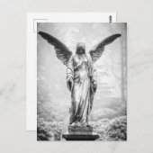 Carte Postale Angel avec ailes étirées sculpté (Devant / Derrière)