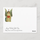 Carte Postale Angel Avec Gold Star (Dos)