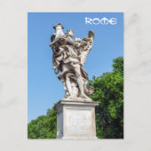 Carte Postale Angel avec la Colonne - Pont Sant'Angelo, Rome (Devant)