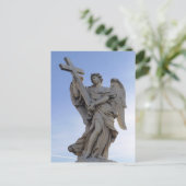Carte Postale Angel avec la Croix, Rome, Italie - (Debout devant)