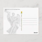 Carte Postale Angel avec la Croix, Rome, Italie - (Dos)