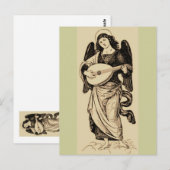 Carte Postale Angel Avec Mandoline (Devant / Derrière)