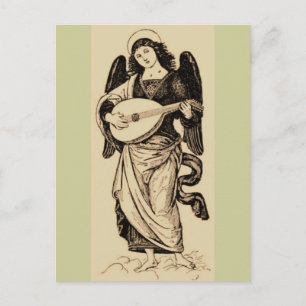 Carte Postale Angel Avec Mandoline