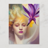 Carte Postale Angel avec orchidée (Devant)