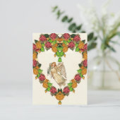 Carte Postale Angel Avec Palme Et Fleurs (Debout devant)