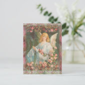 Carte Postale Angel avec Roses (Debout devant)