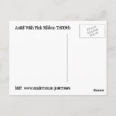 Carte Postale Angel Avec Triptyque De Ruban Rose (Dos)