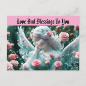 Carte postale Angel Avec Vacances Roses (Devant)