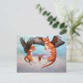 Carte Postale Angel Chat et jeu de souris (Debout devant)