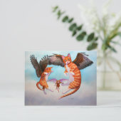 Carte Postale Angel Chat et jeu de souris (Debout devant)