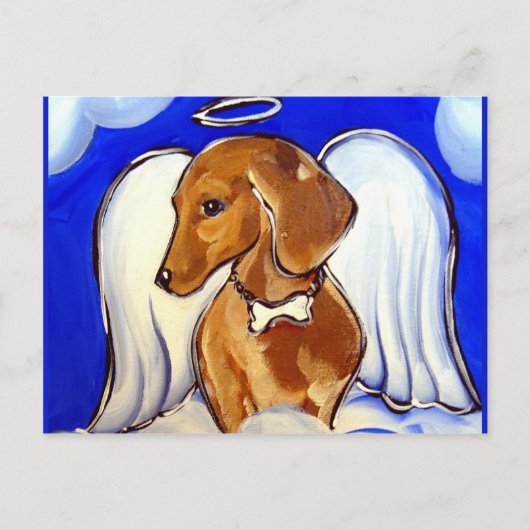 Carte Postale Angel Dachshund (Devant)