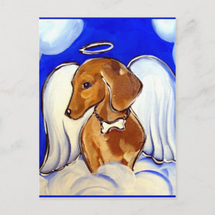 Carte Postale Angel Dachshund