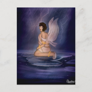 Carte Postale Angel dark blue wall art