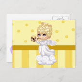 Carte postale Angel de cheveux bouclés (Devant / Derrière)