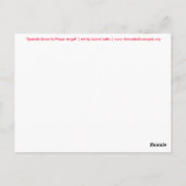 Carte postale Angel de prière de la Sérénité espag (Dos)