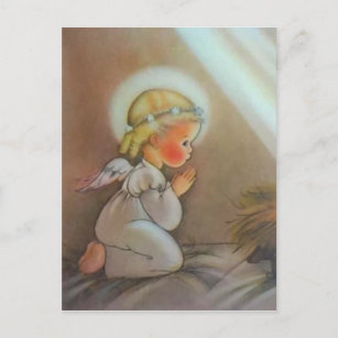 Carte Postale Angel de prière vintage