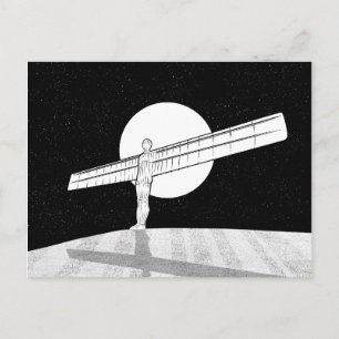 Carte Postale Angel du Nord Noir et blanc