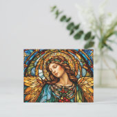 Carte Postale Angel en verre tendu avec ailes (Debout devant)