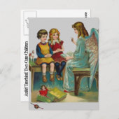 Carte Postale Angel Enseigner de mignons enfants (Devant / Derrière)